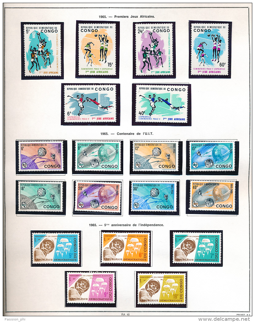 CONGO KINSHASA NICE SELECTION MNH KENNEDY SET LH