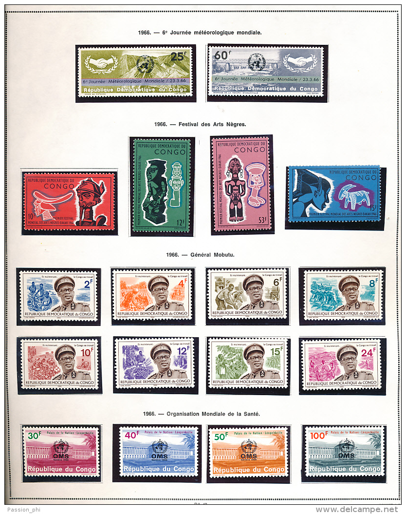 CONGO KINSHASA NICE SELECTION MNH KENNEDY SET LH