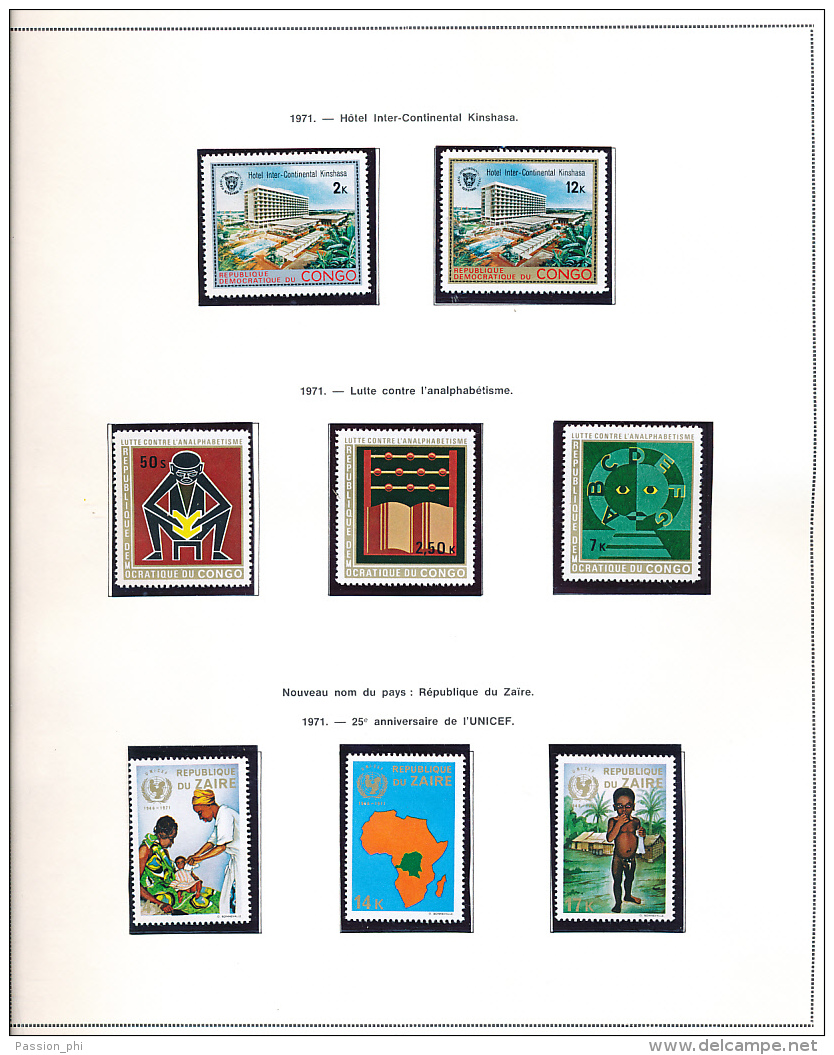 CONGO KINSHASA NICE SELECTION MNH KENNEDY SET LH