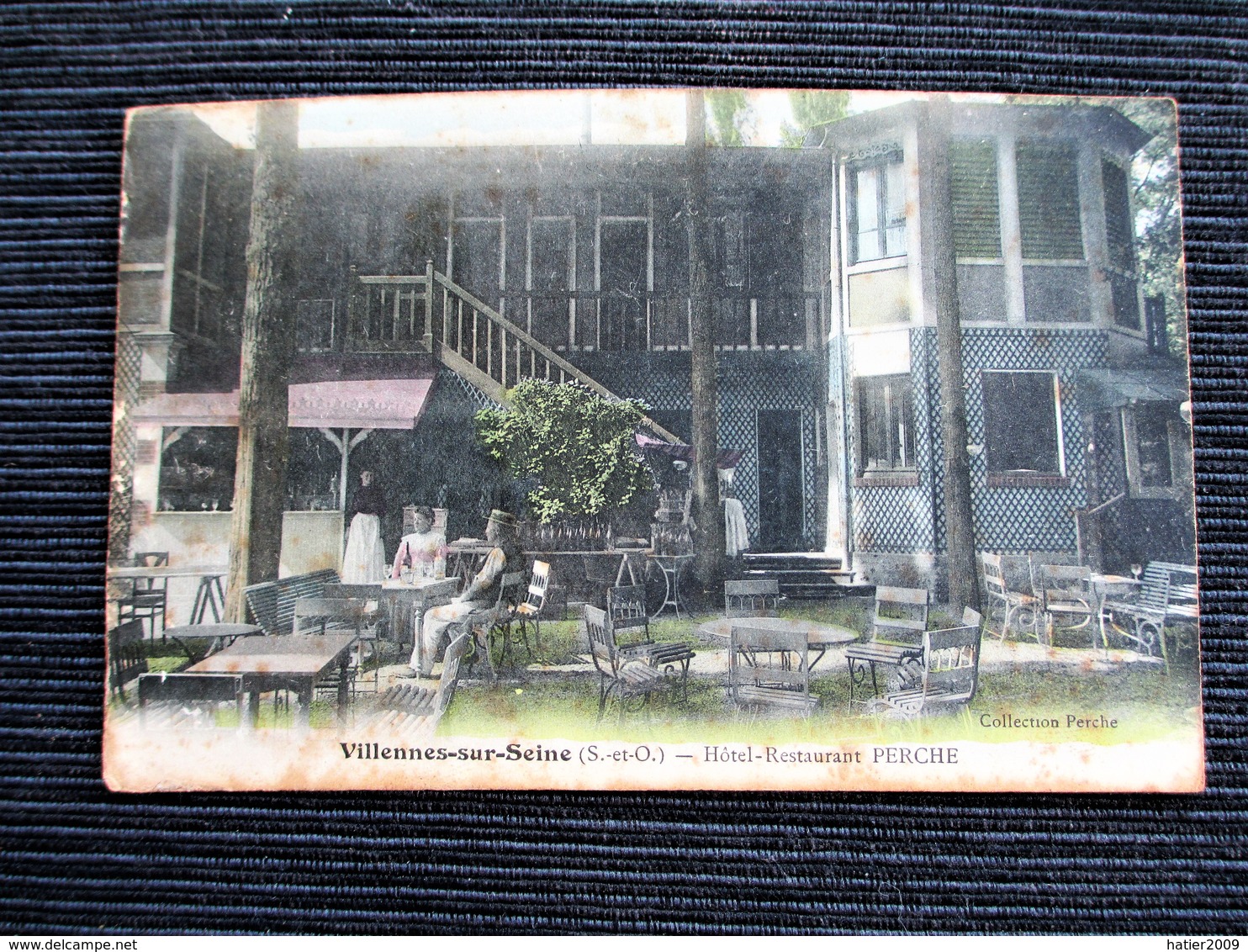 VILLENNES Sur SEINE Hotel Restaurant PERCHE (collection Perche) Terrasse Animée - Villennes-sur-Seine