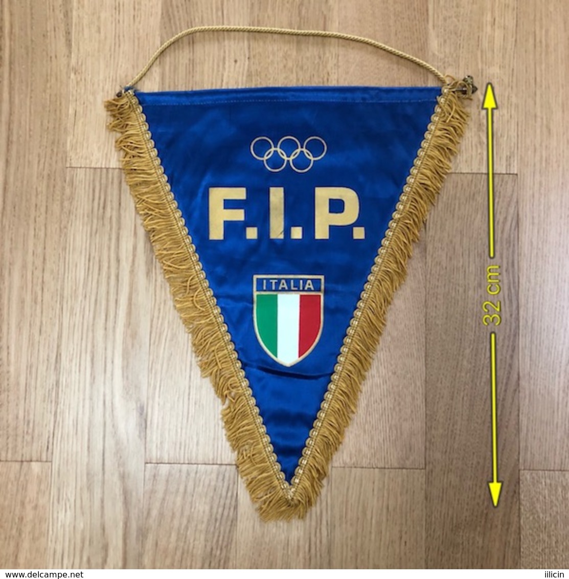 Flag (Pennant / Banderín) ZA000046 - Basketball Italy Federation (Association / Union) FIP Olympics - Uniformes, Recordatorios & Misc