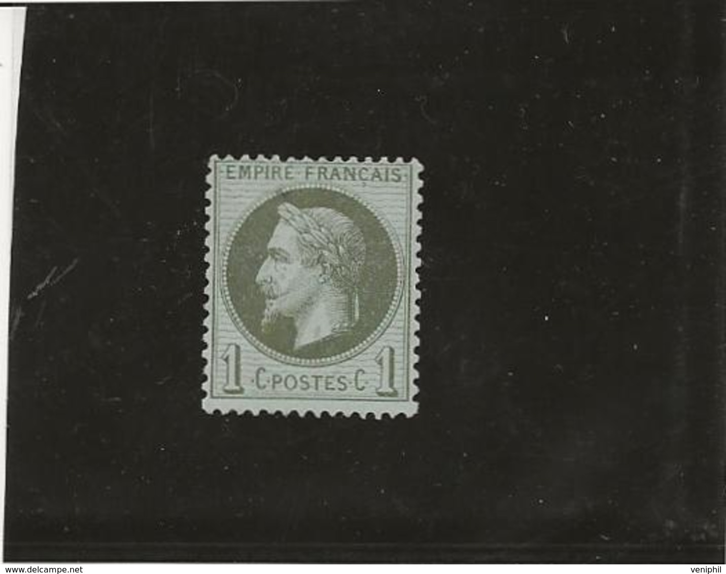 TIMBRE  N° 25 EMPIRE LAURE - 1 C BRONZE -NEUF SANS GOMME -ANNEE 1870 -TB -COTE : 20 € - 1863-1870 Napoléon III Lauré