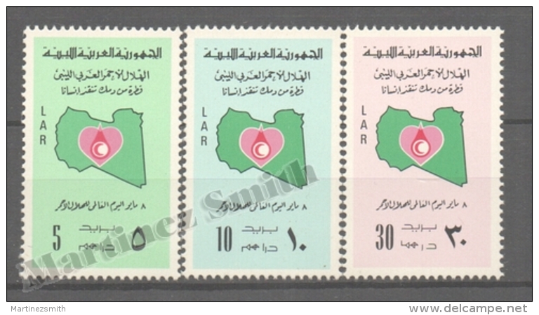 Libya - Libye - Libia 1977 Yvert 630-32, Red Crescent - MNH - Libyen