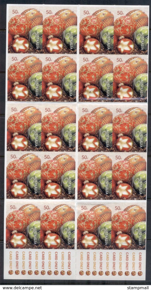 Australia 2008 Xmas P&S 50c Booklet, Decorations MUH - Mint Stamps