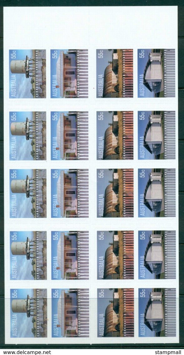 Australia 2009 $11.00 Corrugated Landscapes P&S Booklet MUH Lot34268 - Mint Stamps