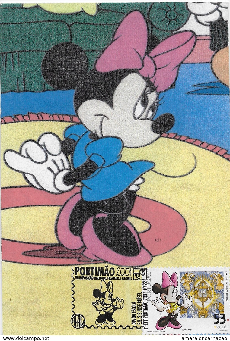 CARTE MAXIMUM - MAXIMUM CARD - MAXICARD - MAXIMUM KARTEN- PORTUGAL - WALT DISNEY - MINIE - OBLITERATION TRIPLE - RARE - Disney