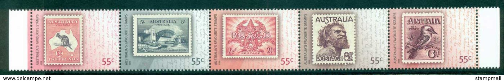 Australia 2009 Australia's Favourite Stamps Srt 5 MUH Lot34233 - Ungebraucht