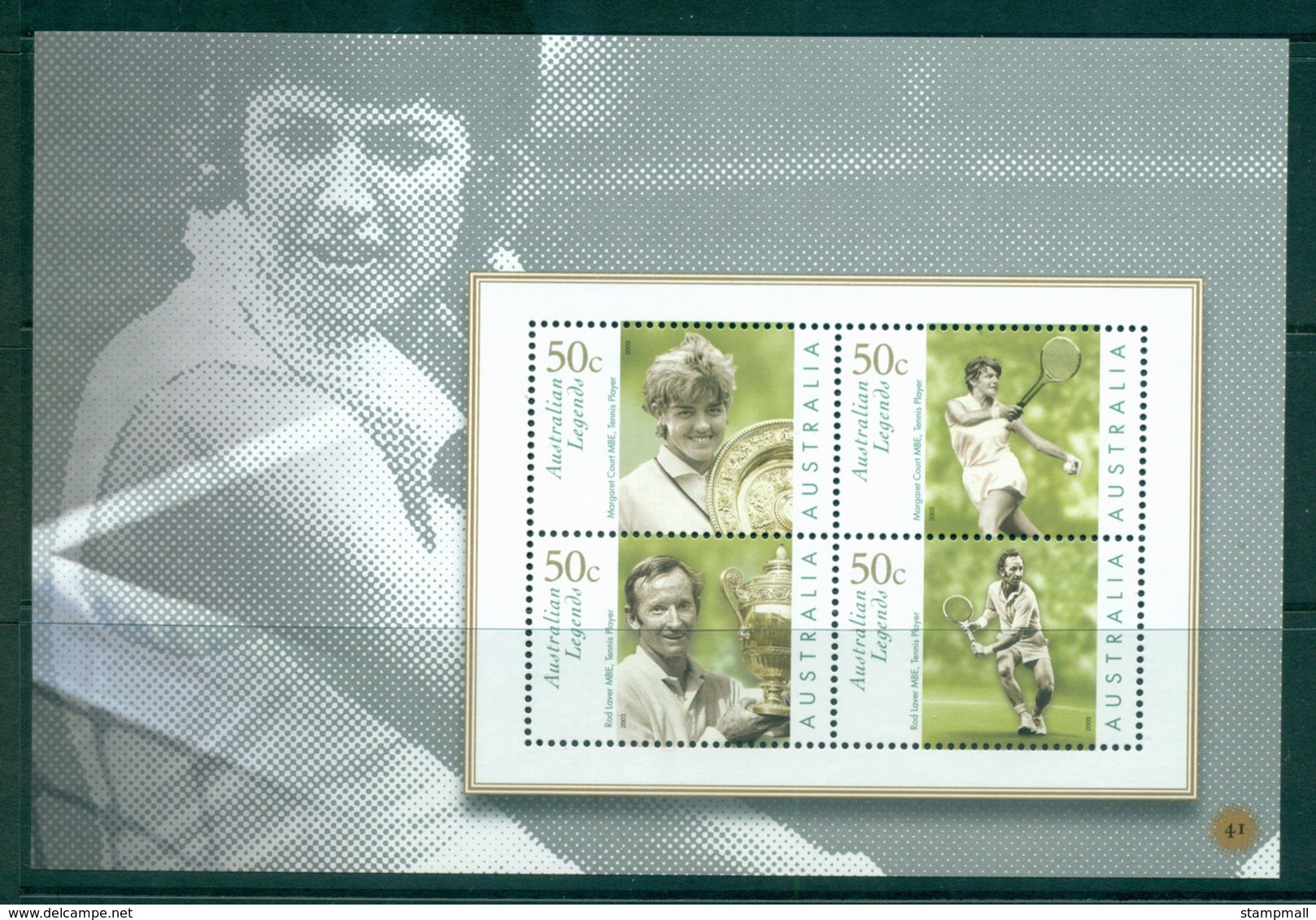 Australia 2010 #41 Australian Legends Tennis Booklet Pane MUH Lot34641 - Ungebraucht