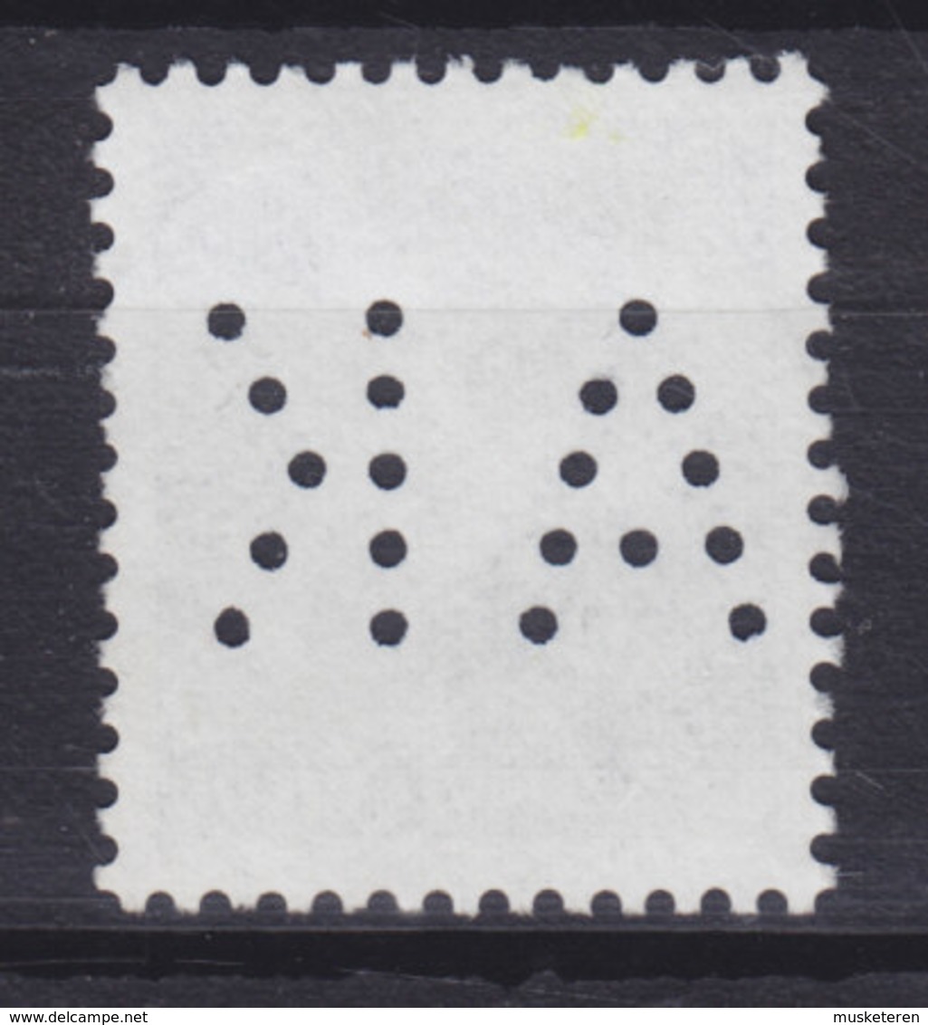 Denmark Perfin Perforé Lochung (A32) 'AK' Aalborg Kommune, Aalborg 3.50 Kr Margethe II Stamp (2 Scans) - Abarten Und Kuriositäten