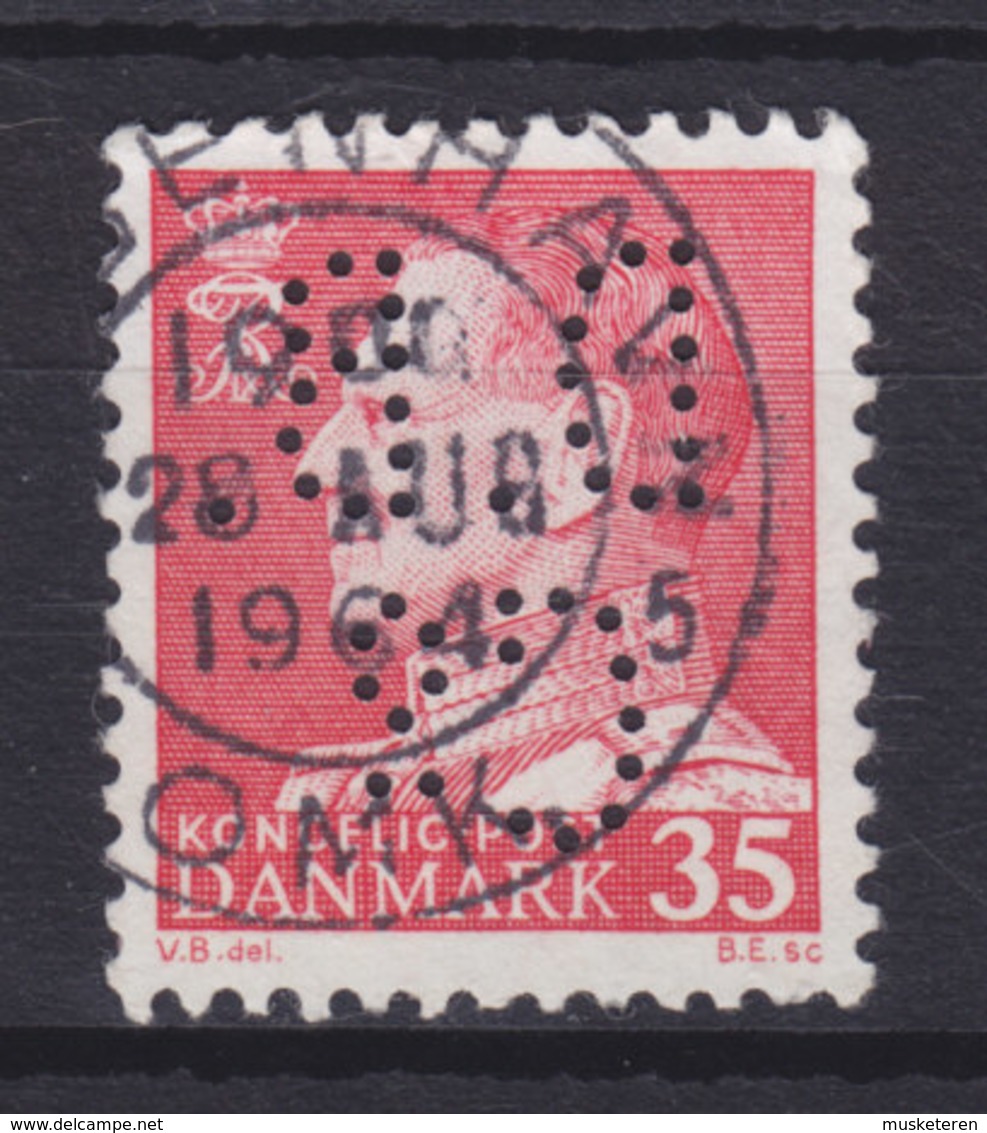 Denmark Perfin Perforé Lochung (D13) 'D.B. Co.' The Dominion Belting Co. København (2 Scans) - Abarten Und Kuriositäten