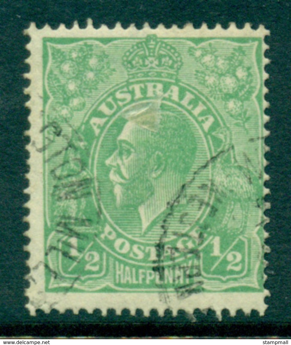 Australia KGV Head 1/2d Green Single Wmk FU Lot24894 - Used Stamps