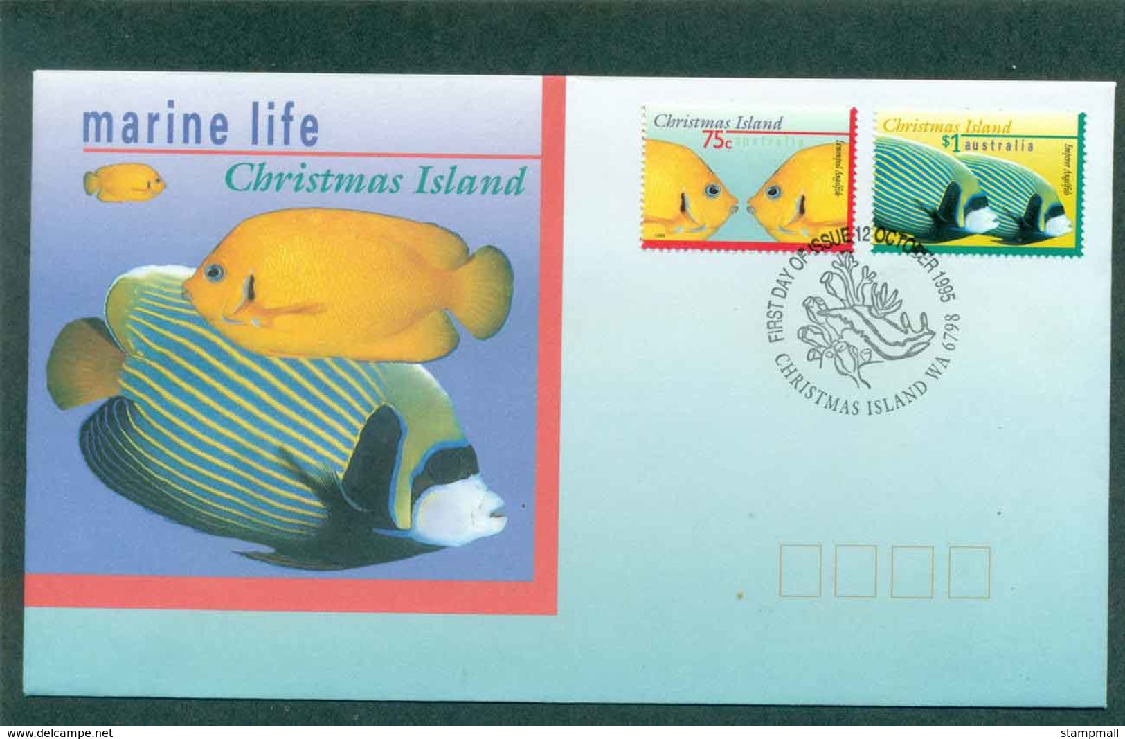 Christmas Is 1995 Marine Life I, 75, $1 FDC Lot48966 - Christmas Island