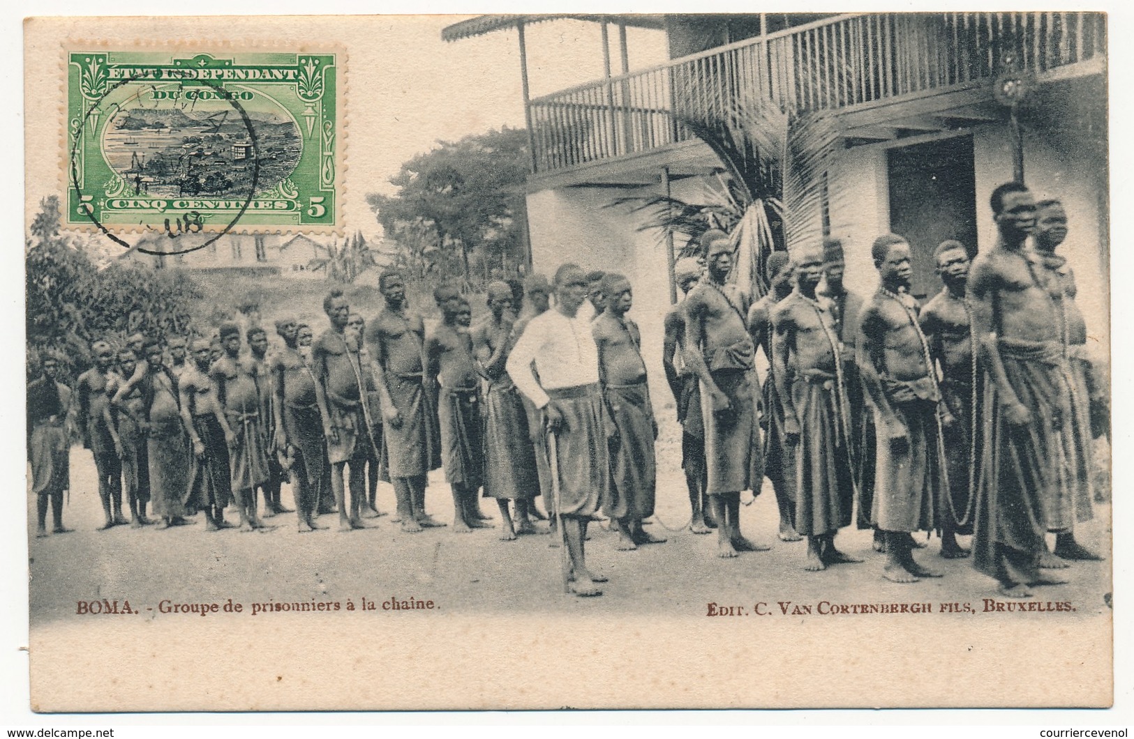 CPA - BOMA (CONGO) - Groupe De Prisonniers à La Chaîne - Andere & Zonder Classificatie