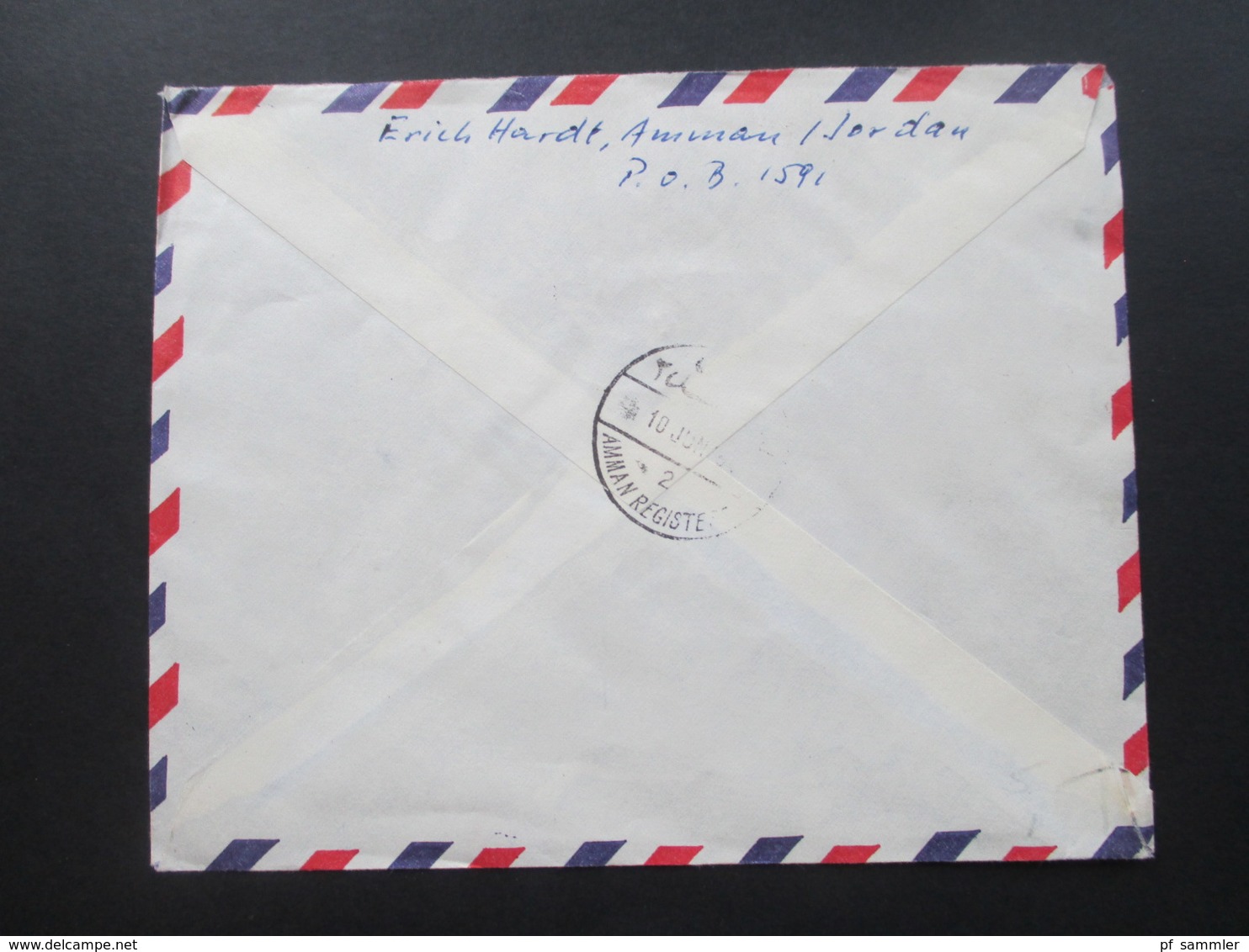 Jordanien 1964 Einschreiben / Luftpost / Air Mail Amman No 452. Marken The Hashemite Kingdom Of Jordan - Jordanie