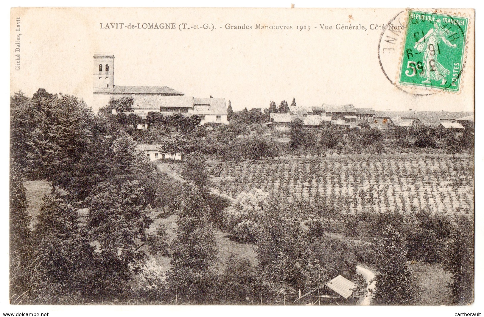 " LAVIT De LOMAGNE - Grandes Manoeuvres 1913 - Vue Générale Côté Nord" - Lavit