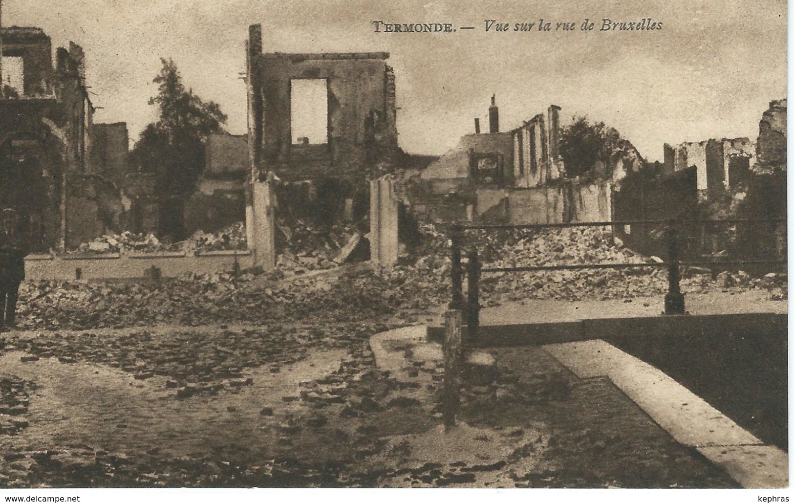 TERMONDE : Vue Sur La Rue De Bruxelles - RARE VARIANTE - Dendermonde