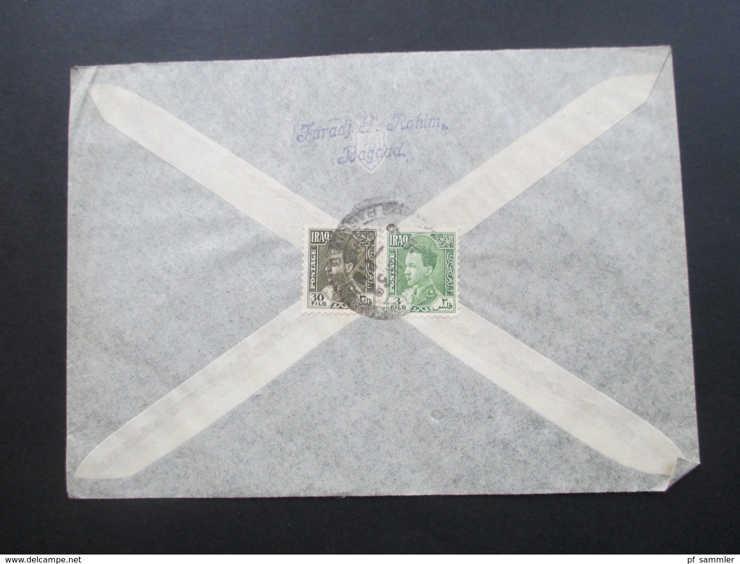 Irak / Iraq 1939 Air Mail / Luftpost Bagdad - Apolda August Schroer Fabrik Für Strickkleidung - Irak