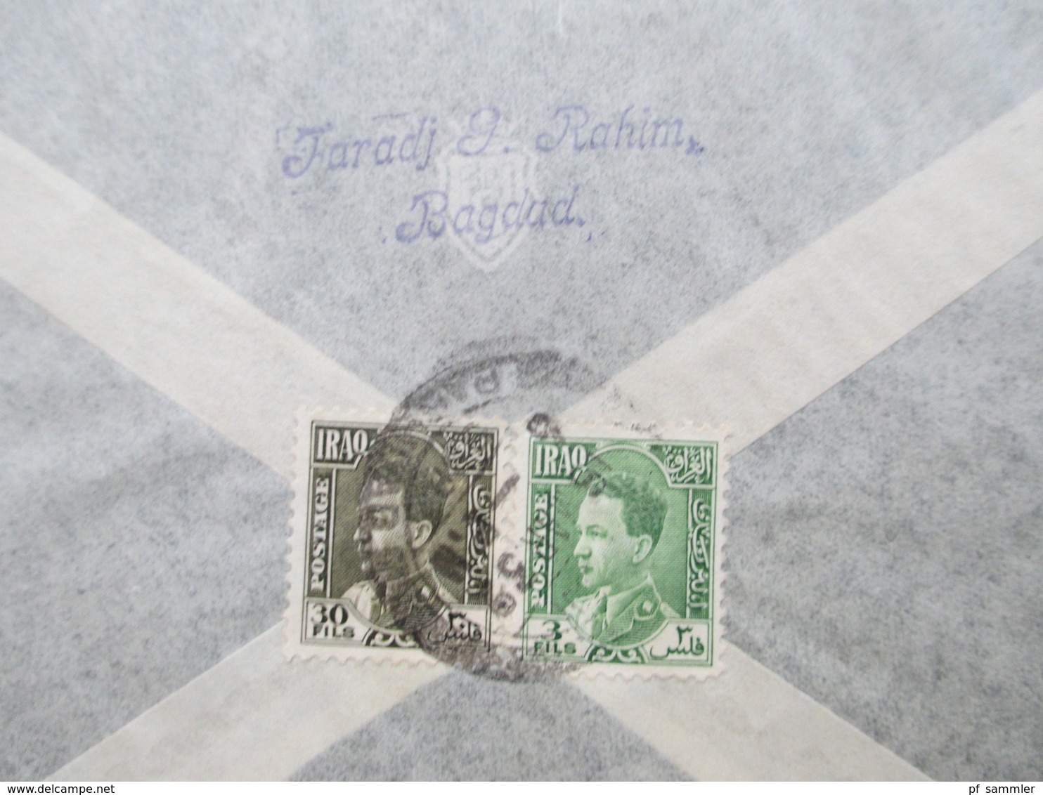 Irak / Iraq 1939 Air Mail / Luftpost Bagdad - Apolda August Schroer Fabrik Für Strickkleidung - Irak