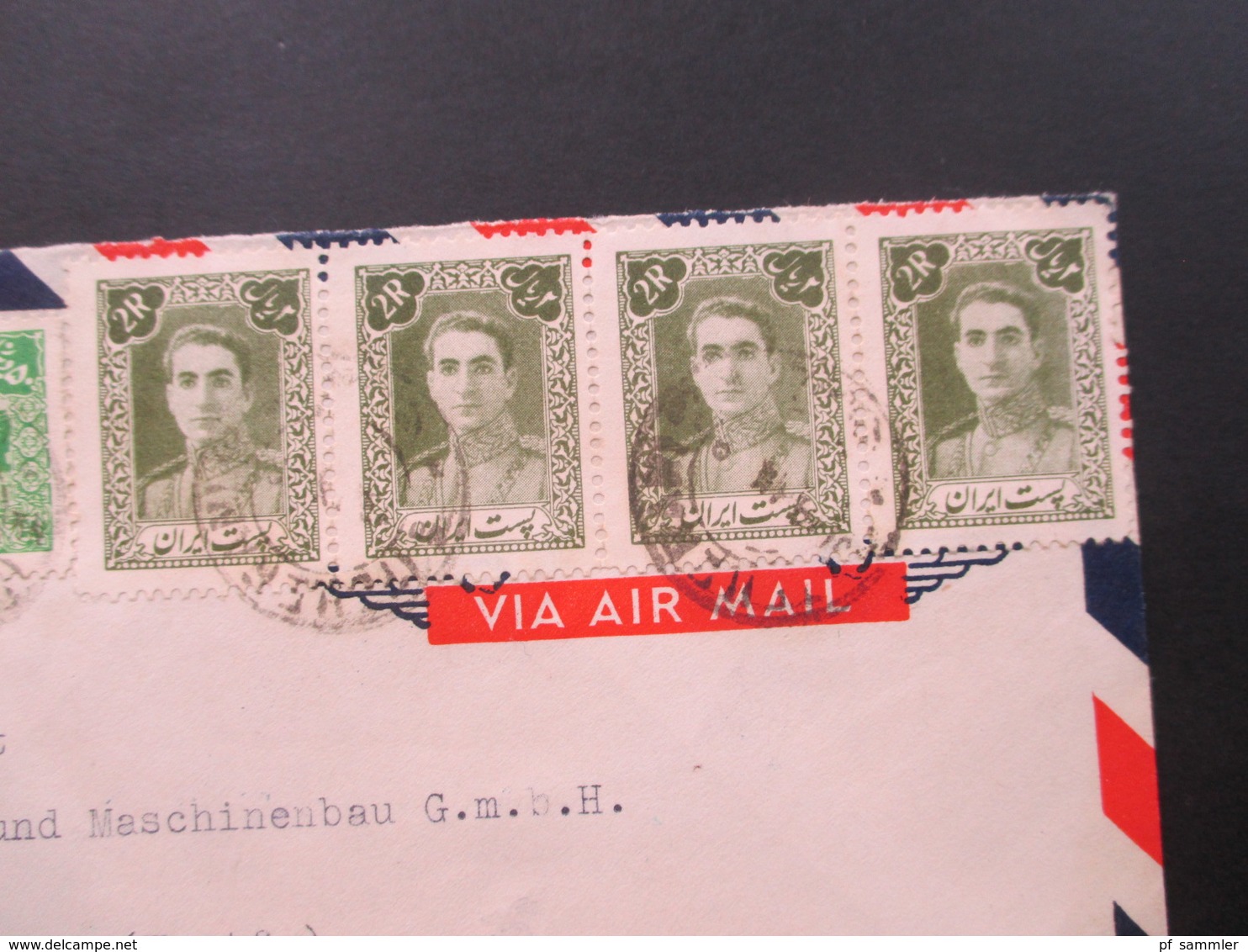 Iran Air Mail / Luftpost An Der Weserwert Schiffs Und Maschinenbau Minden Westfalen. - Iran