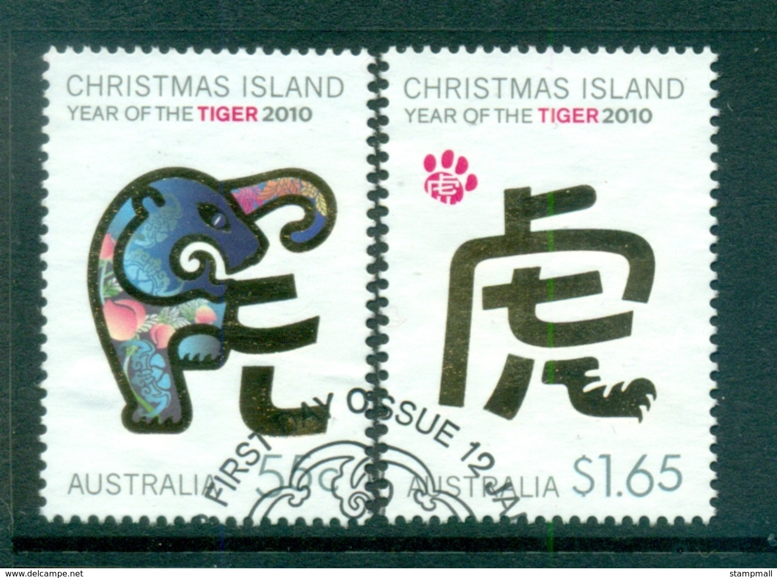 Christmas Is 2010 New Year Of The Tiger FU Lot72243 - Christmas Island