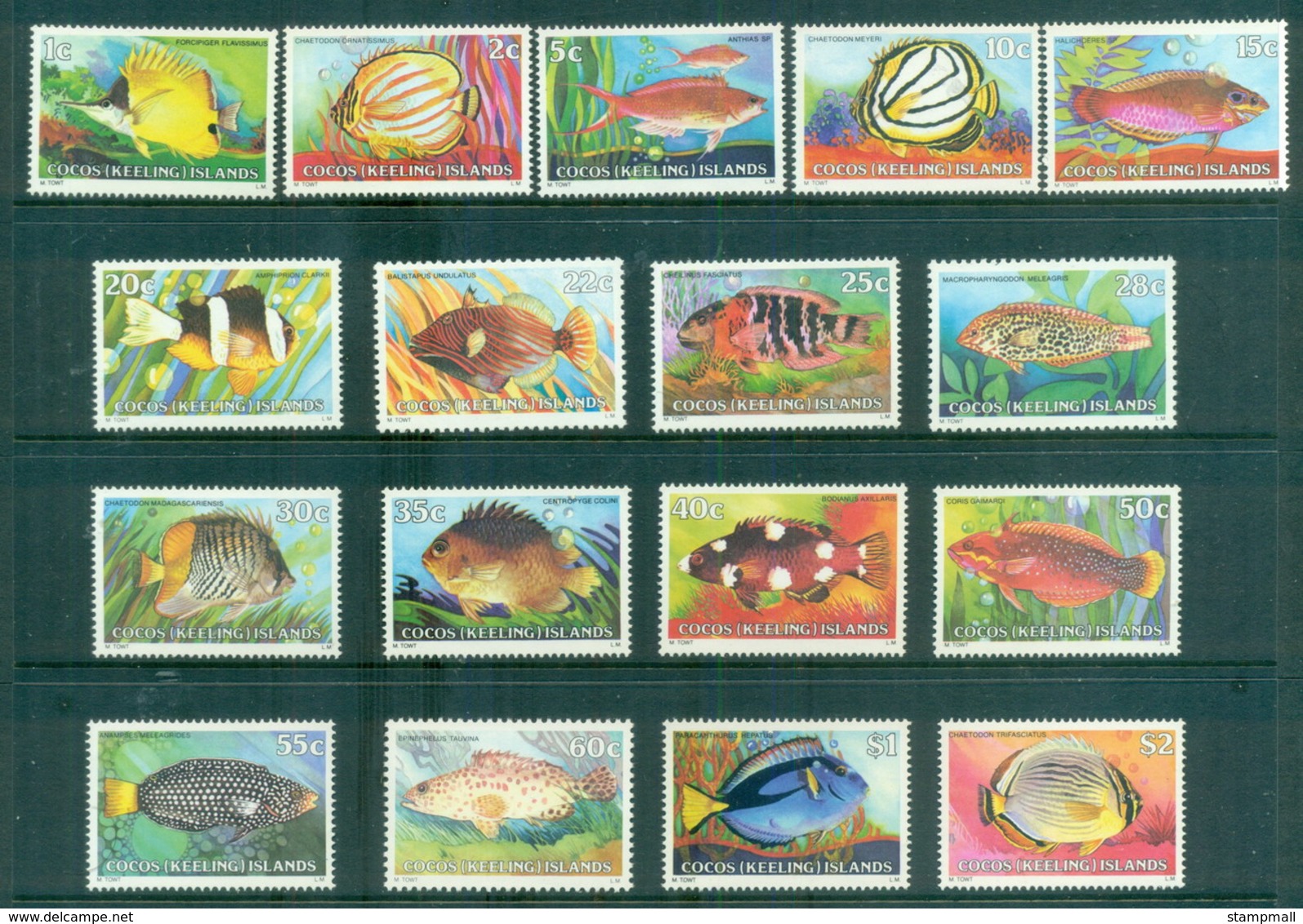 Cocos Keeling Is 1979-80 Pictorials,Marine Life, Fish MUH - Cocos (Keeling) Islands