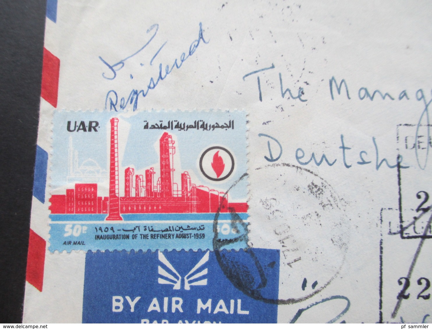 Syrien / UAR 1959 Luftpost / Air Mail Registered Letter! The British Bank Of The Middle East Aleppo (U.A.R.) - Syrie