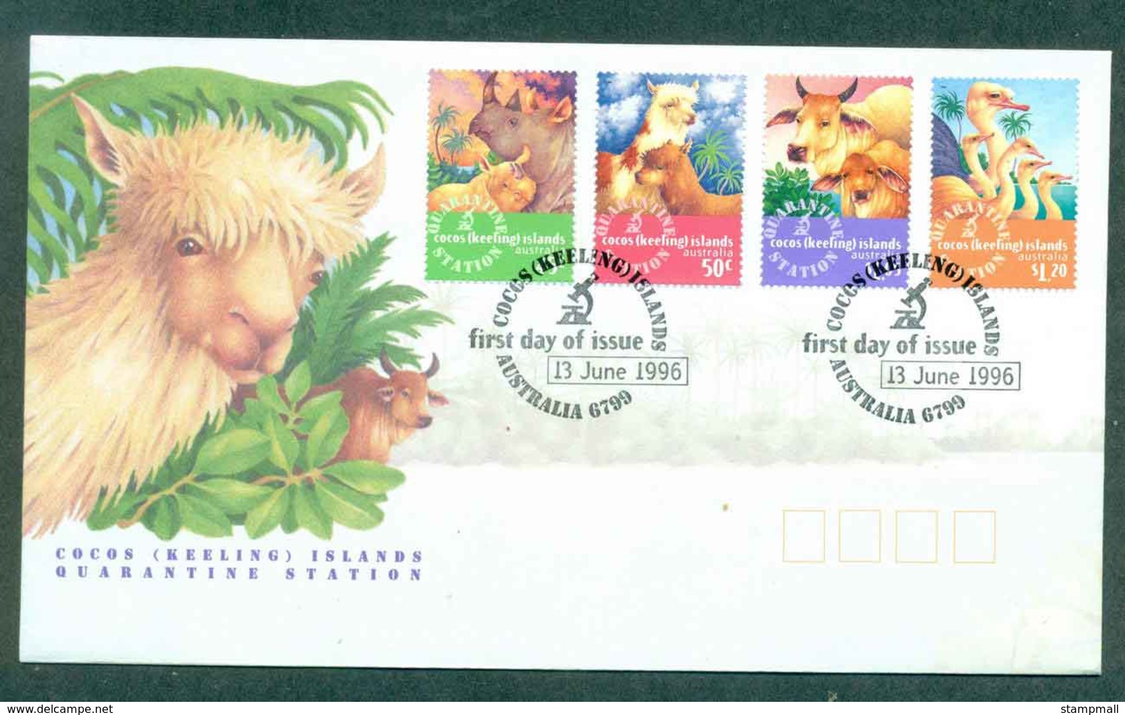 Cocos Keeling Is 1996 Quarantine Station FDC Lot49002 - Cocos (Keeling) Islands