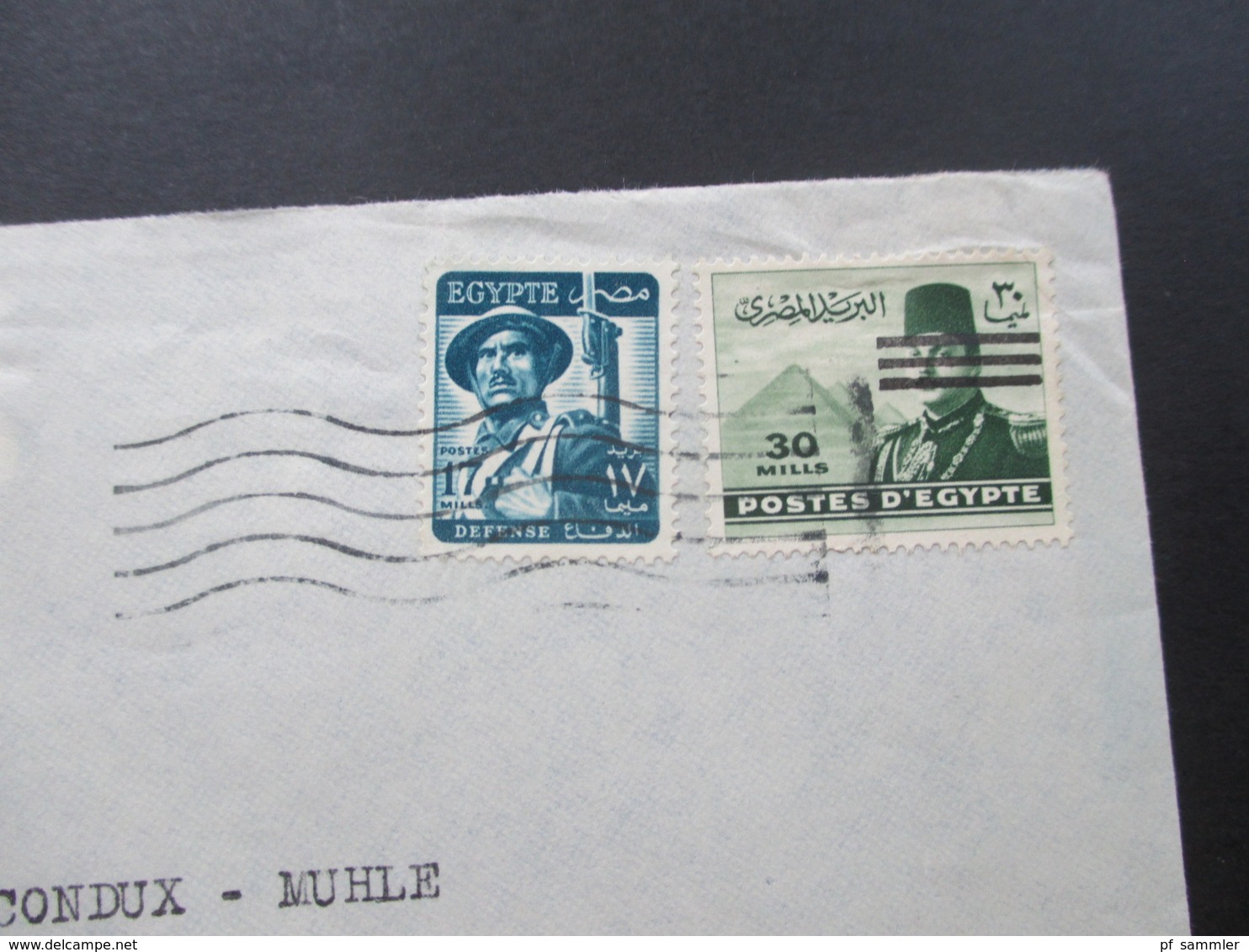Ägypten 1960 ?! Luftpost / Air Mail Chafix & Co. - Maison Cundux - Mühle Wolfgang Bei Hanau - Briefe U. Dokumente