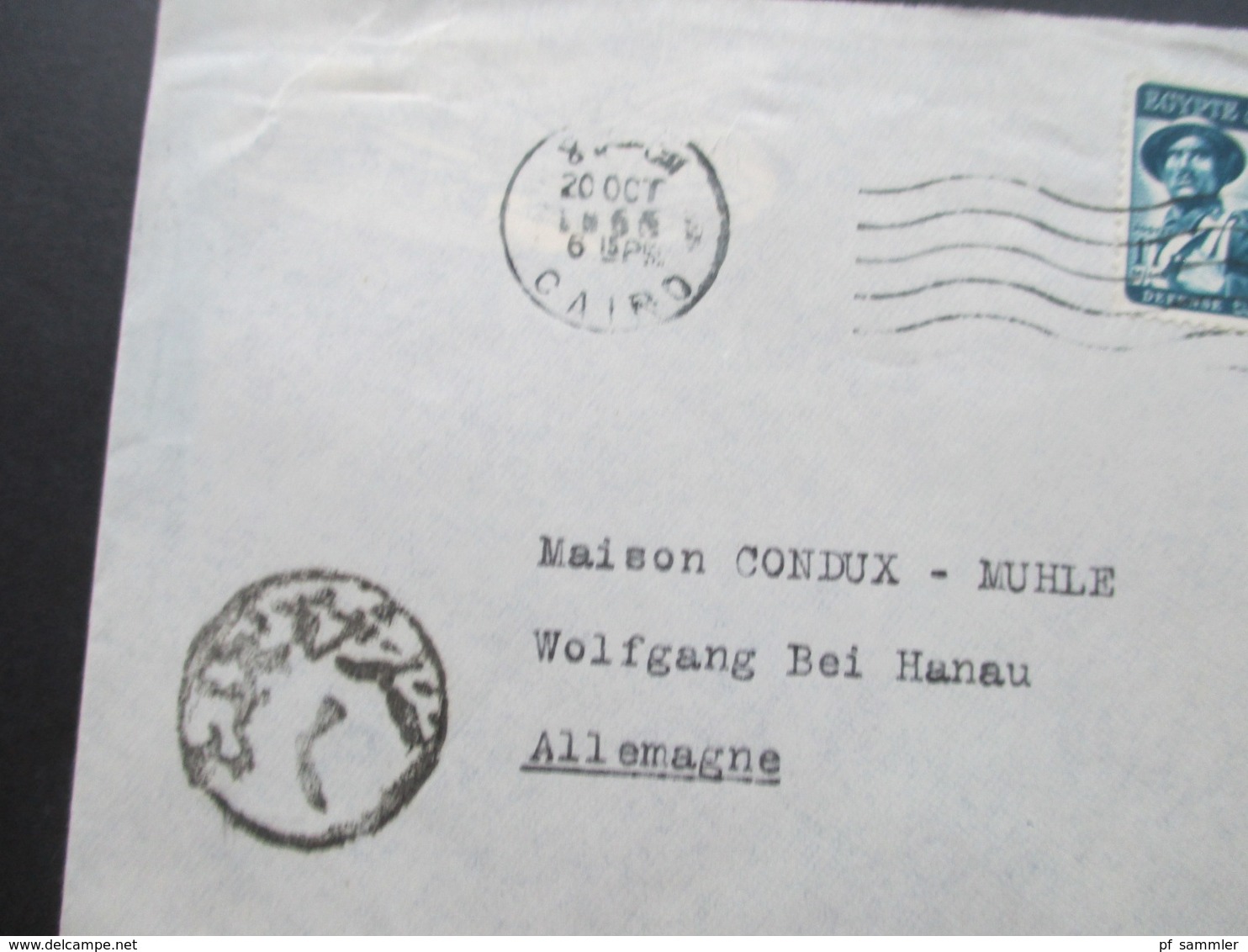 Ägypten 1960 ?! Luftpost / Air Mail Chafix & Co. - Maison Cundux - Mühle Wolfgang Bei Hanau - Briefe U. Dokumente