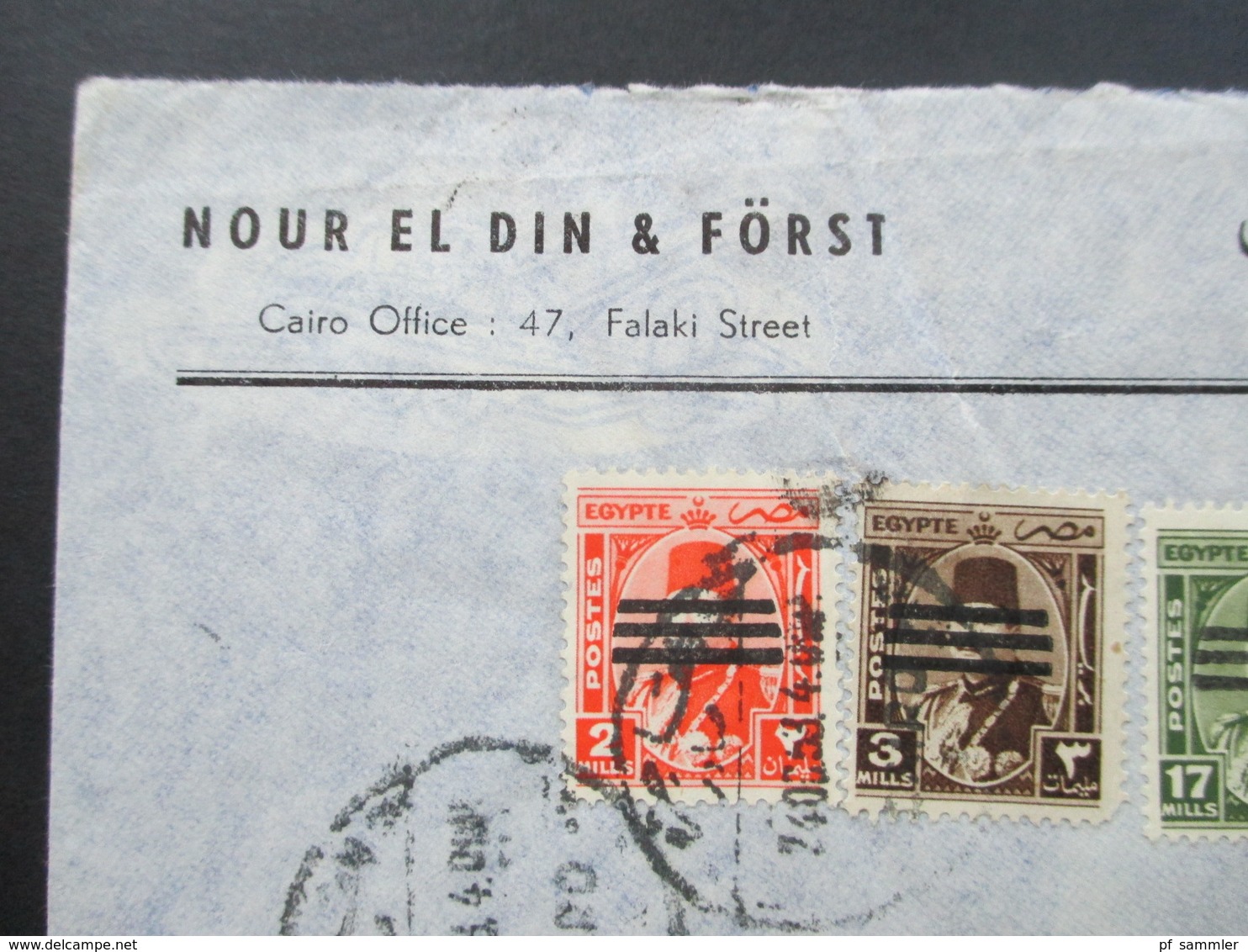 Ägypten 1963 ?! Luftpost / Air Mail Absender Nour El Din & Först Cairo. Condux Werk Wolfgang Bei Hanau - Lettres & Documents