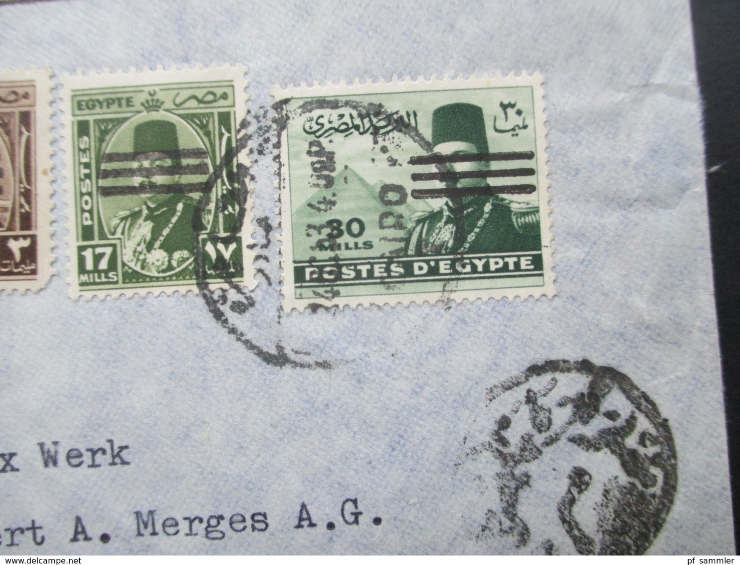 Ägypten 1963 ?! Luftpost / Air Mail Absender Nour El Din & Först Cairo. Condux Werk Wolfgang Bei Hanau - Briefe U. Dokumente