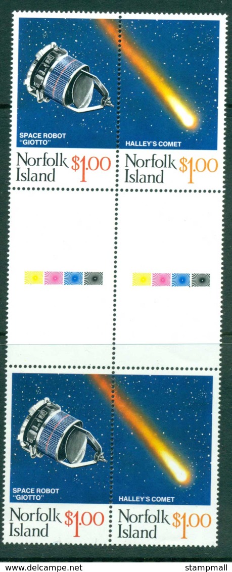 Norfolk Is 1986 Halleys Comet Gutter Pr MUH (lot21487) - Norfolk Island