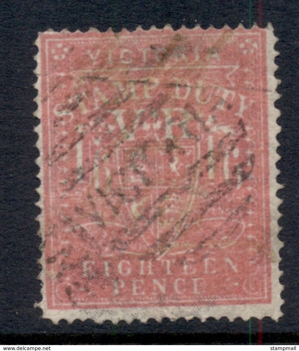 Victoria 1879-96 Stamp Duty 1/6d Perf Fisc Used - Used Stamps