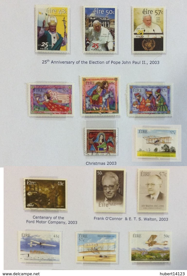 Irlande N° 1549 à 1551 + 1555 à 1557 + 1536 à 1537 + 1520 à 1523 Neufs Sans Charnière + 1519 + 1558 Oblitérés 2003 - Unused Stamps