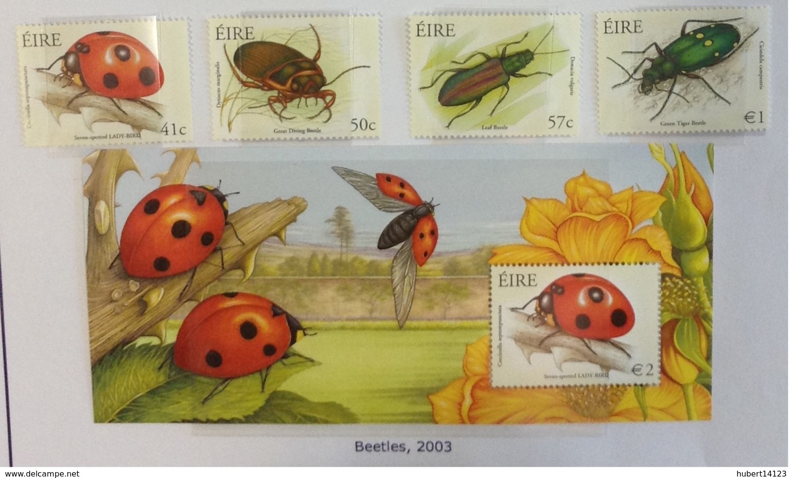 Irlande N° 1499 à 1503 + BF 49 Neufs Sans Charnière 2003 Insecte Bloc - Unused Stamps