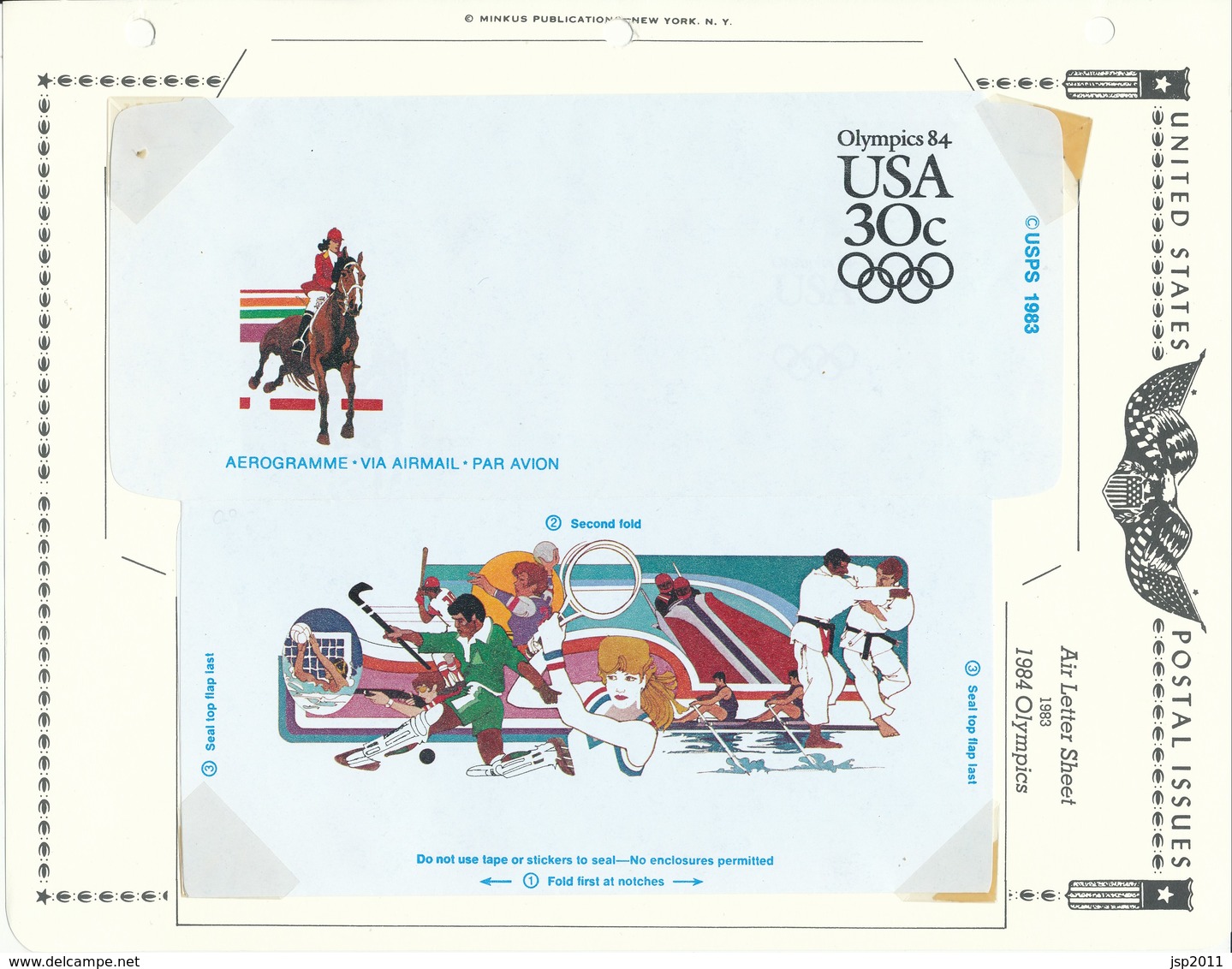 USA 1983, Scott # UC57. Entire.1984 Olympics, Multicolored. MNH(**) - 1981-00