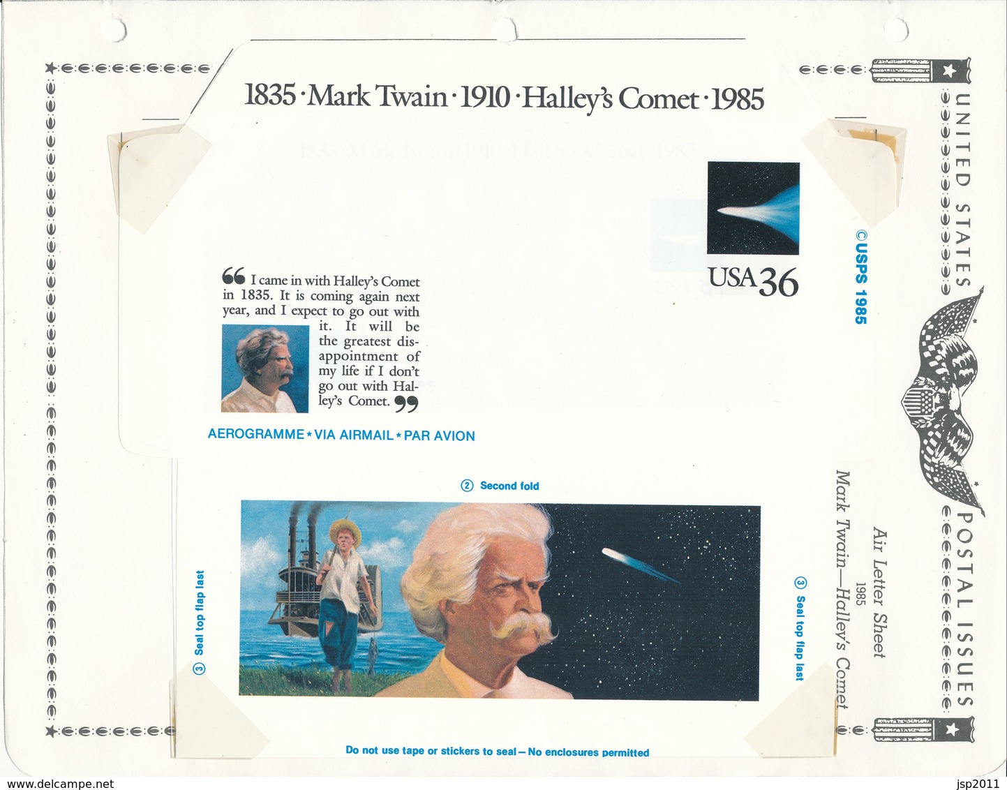 USA 1985, Scott # UC60. Entire.Comet Tail Viewed From Space, Multicolored. MNH(**) - 1981-00