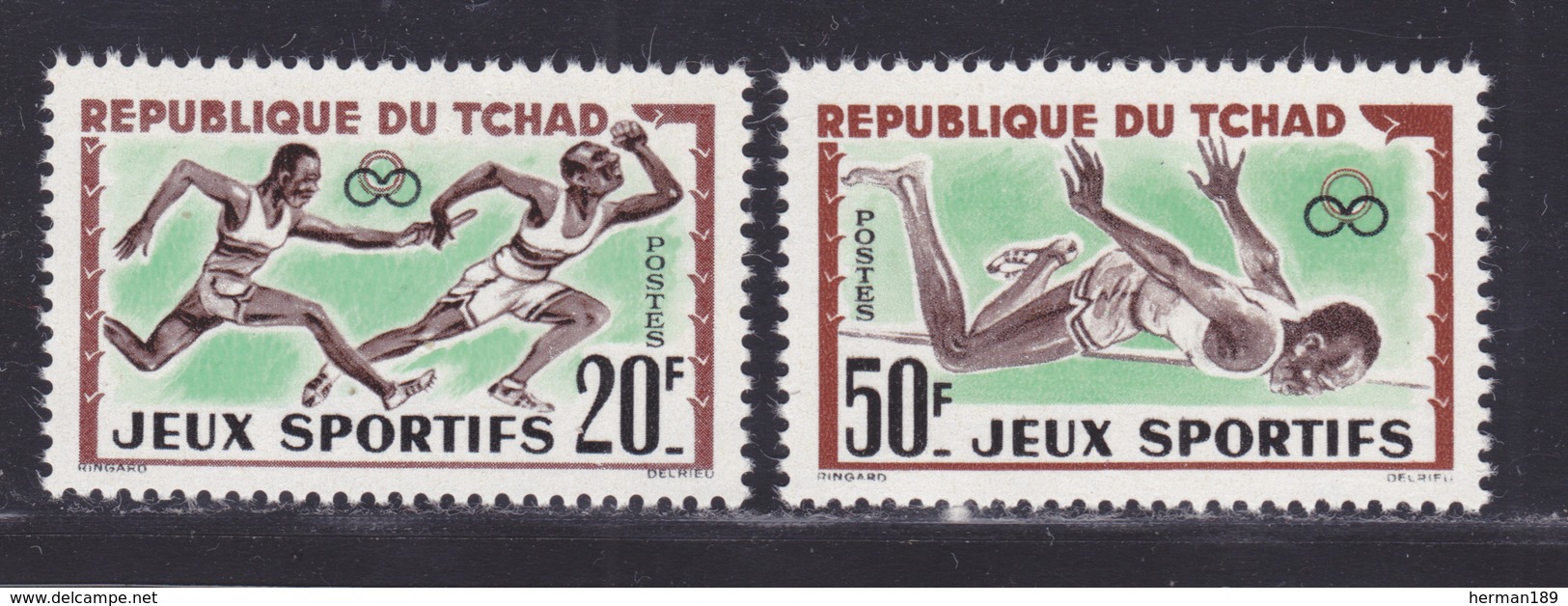 TCHAD N°   80 & 81 ** MNH Neufs Sans Charnière, TB  (D7660) Jeux Sportifs Africains - 1962 - Chad (1960-...)