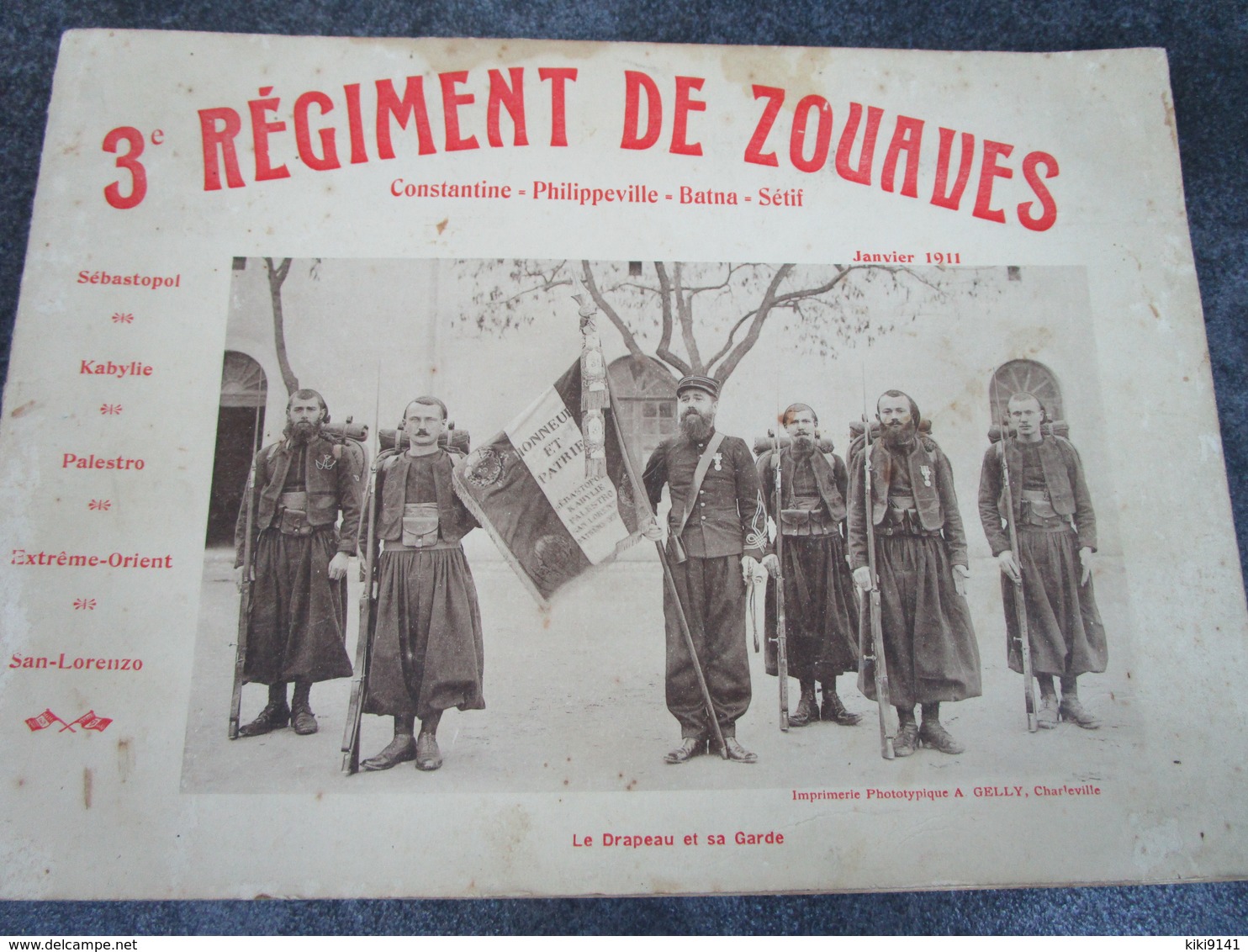 3è REGIMENT DE ZOUAVE - Constantine-Philippeville-Batna-Sétif - Janvier 1911 (24 Pages) - Documents