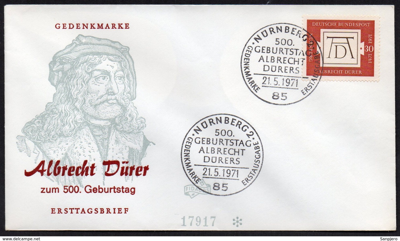 ALBRECHT DÜRER, FDC 1€ - Altri & Non Classificati