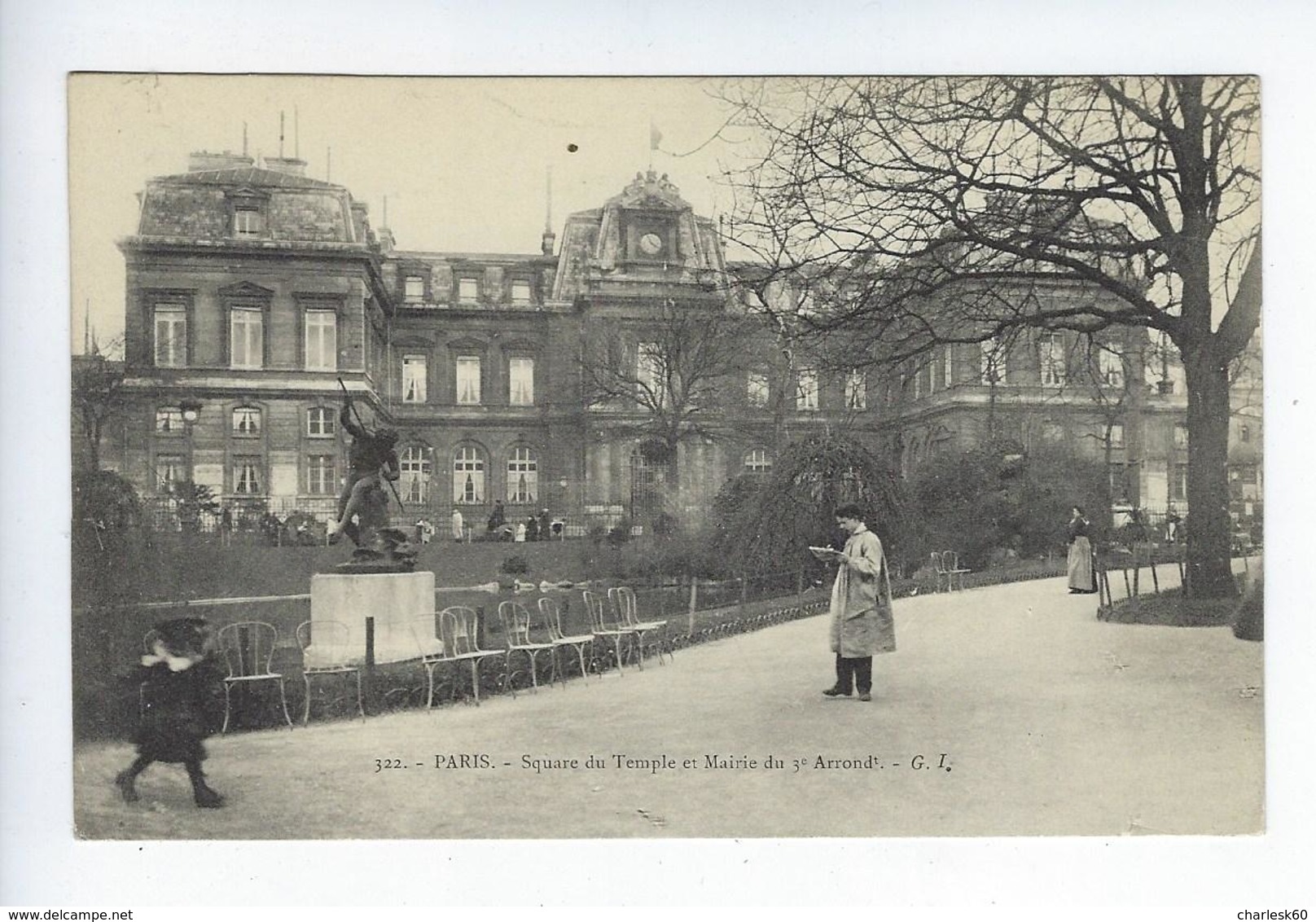 CPA 75 Paris 03 Paris Square Du Temple Et Mairie Du 3e Arrondissement - Arrondissement: 03