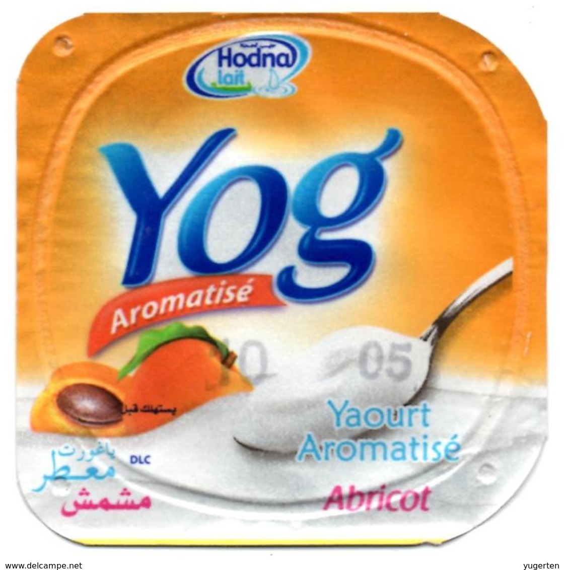 Opercule Cover Yaourt Yogurt " Hodna " Yog Abricot Apricot Yoghurt Yoghourt Yahourt Yogourt - Opercules De Lait