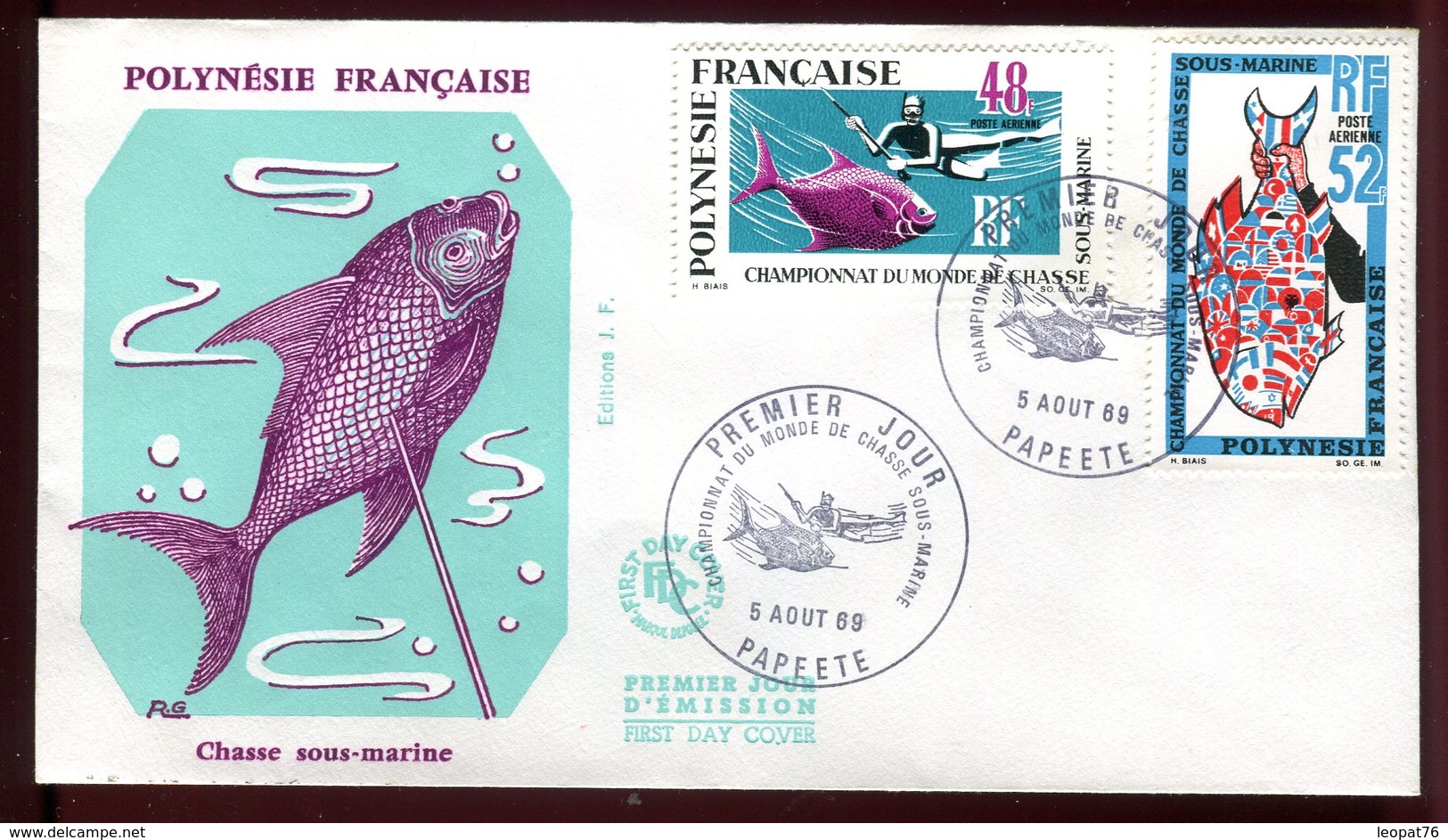 Polynésie - FDC -  Chasse Sous Marine - 1969 - FDC