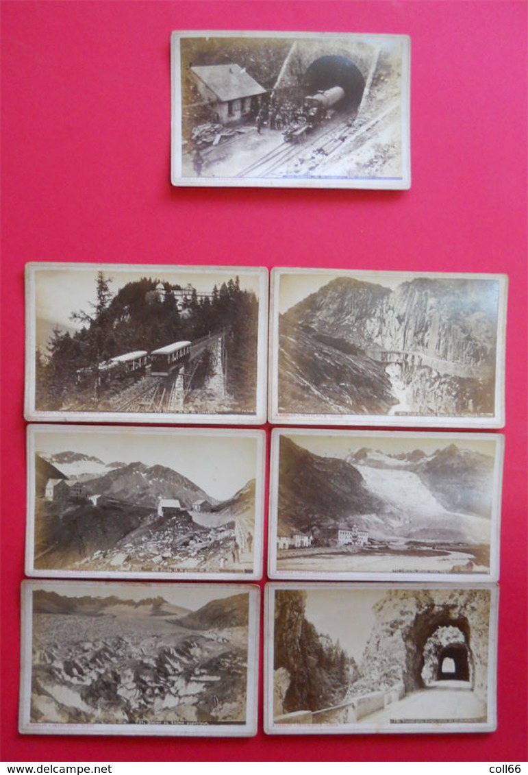 1876-1880 RARE Lot De 7 Photos Cabinet Par A. Gabler Photographe à Interlaken Suisse Switzerland - Anciennes (Av. 1900)