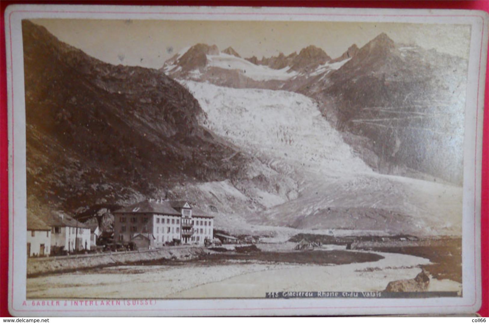 1876-1880 RARE lot de 7 Photos Cabinet par A. Gabler Photographe à Interlaken Suisse Switzerland