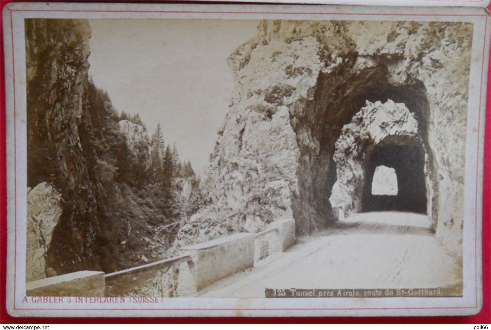 1876-1880 RARE lot de 7 Photos Cabinet par A. Gabler Photographe à Interlaken Suisse Switzerland