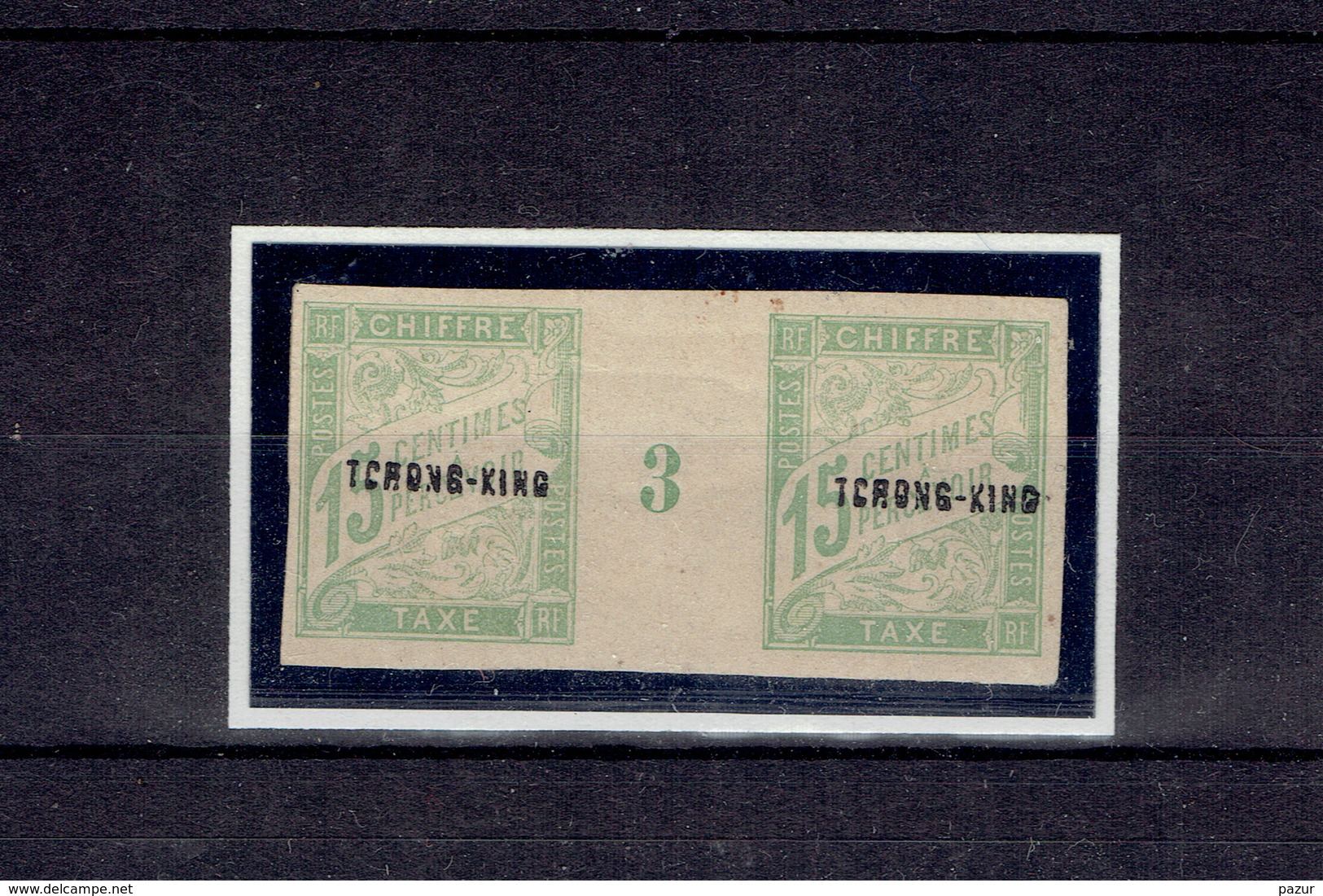 TCH'ONG-K'ING TAXE N°3 - NSG - PAIRE AVEC MILLESIMES - TB - 1903 - Altri & Non Classificati