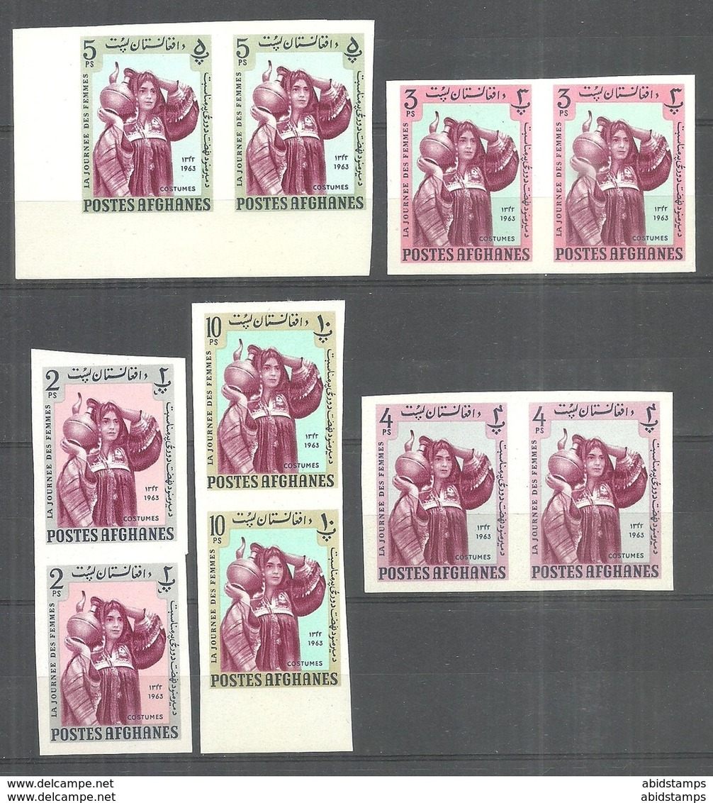 AFGHANISTAN STAMPS  1963 COSTOUMS  IMPERF PAIR MNH - Afghanistan