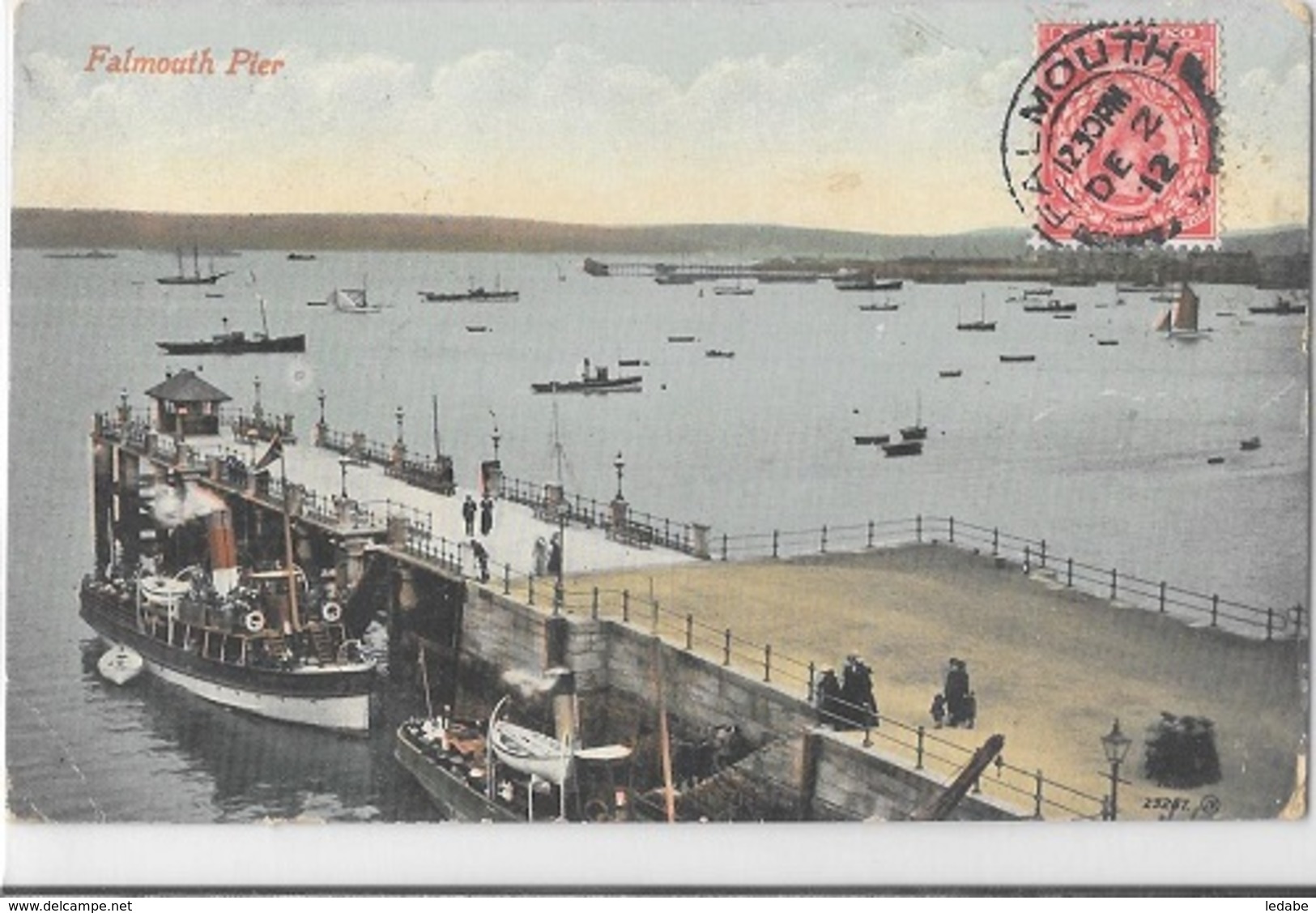 18-169 CPA FALMOUTH PIER, Voyagée En 1912, Bon état - Falmouth