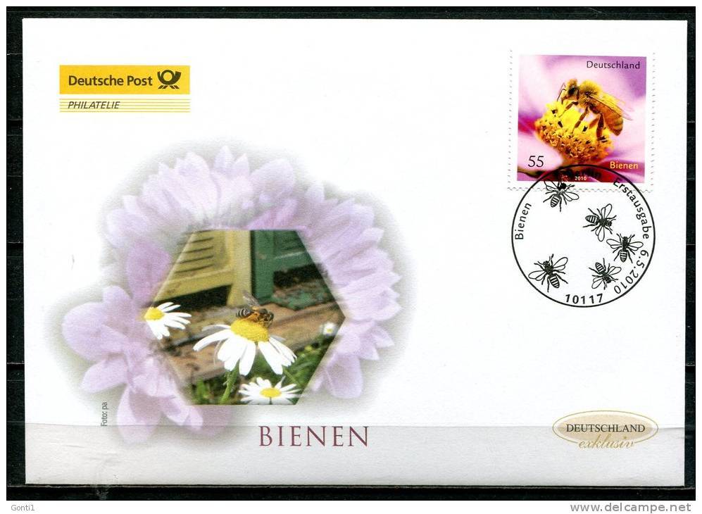 First Day Cover Germany 2010 Mi. Nr.2798 Bogenmarke ,Ersttagsbrief " Bienen,Honigbiene (Apis Mellifera) " 1 FDC - Autres & Non Classés